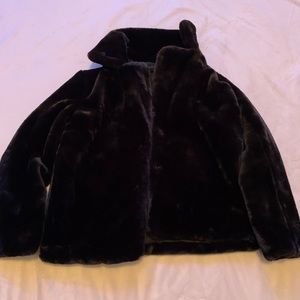 bougie black fluffy jacket
